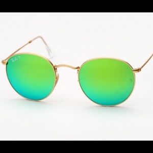 Ray-ban flash green circle sunglasses